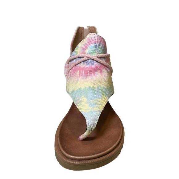 NEW VERY G women's dusk sandals in pastel tie-dye - Picture 3 of 4